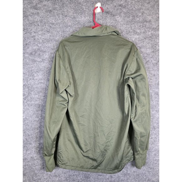 US Military Sleep Shirt Mens Medium Olive Green Quarter Zip Base Layer USGI - Picture 6 of 7
